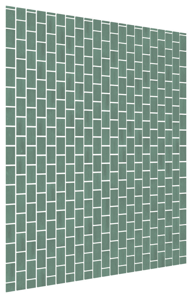 CastelloUSA Anacleto Ceramic Pressed 1"x2" Mosaic Tile, Green