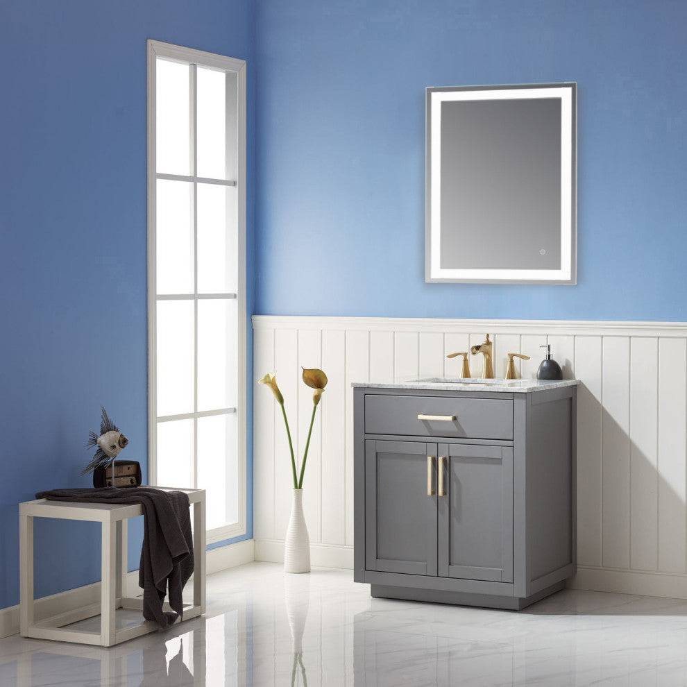 Genova 24" Rectangle Frameless Modern LED Bathroom Vanity Mirror