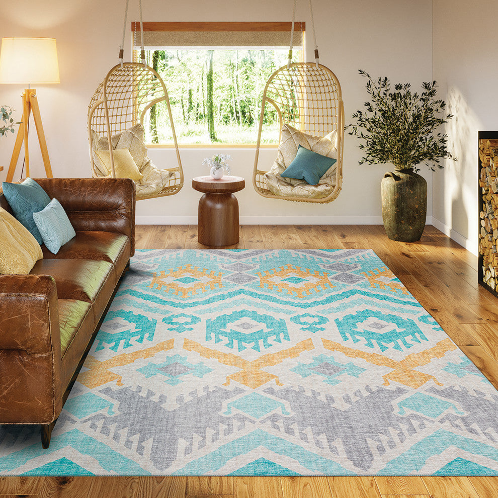 Indoor/Outdoor Sedona SN2 Spa Machine Washable 5' x 7'6" Rug