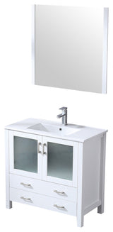 Volez Transitional White 36" Single Vanity Set