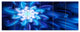 Exotic Blue Flower Dance of Petals, Floral Canvas Art Print, 70"x28", 6 Panels