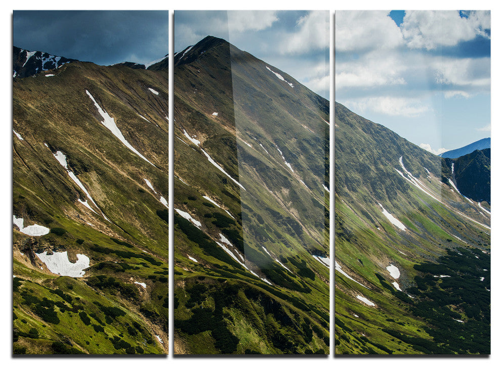 "Tatra Mountains Panoramic View" Metal Wall Art, 3 Panels, 36"x28"