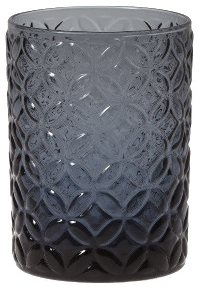 Wren Smoke Tumbler Hand Blown Glasses, Set of 6