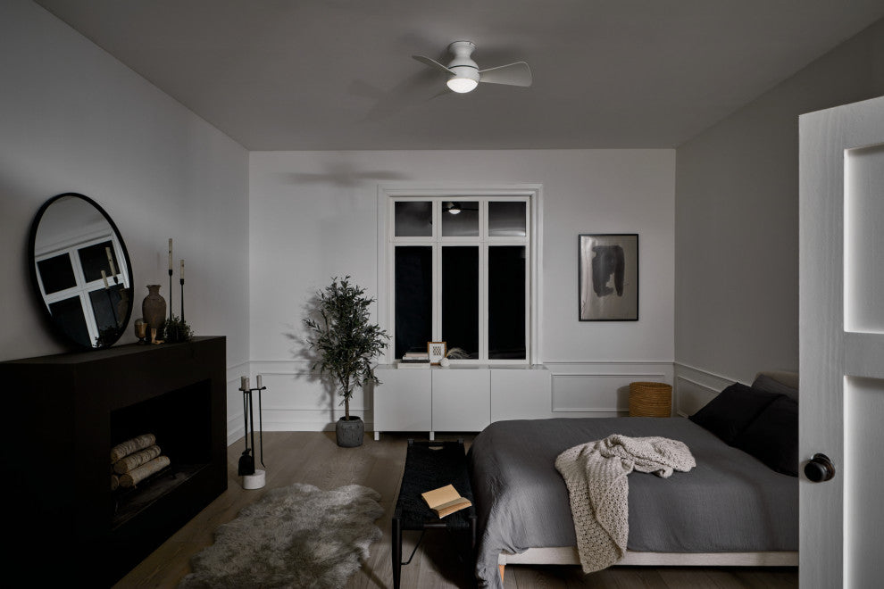 34" Sola Fan LED, Matte White