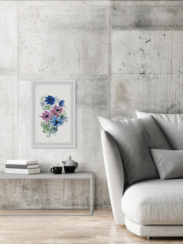 "Violets Are Blue Flowers" Framed Painting Print, 24"x36"