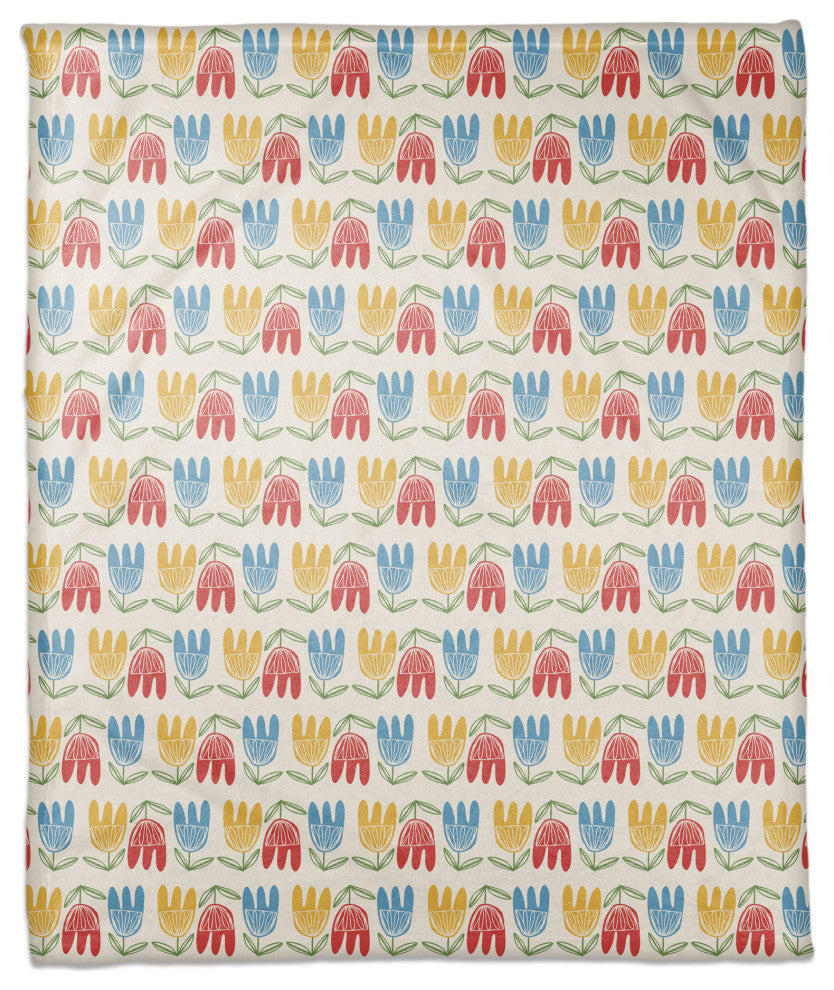 Bloom Where Planted 50x60 Coral Fleece Blanket