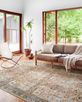 Durable Printed Wynter Area Rug by Loloi, Auburn/Multi, 2'6" x 7'6"