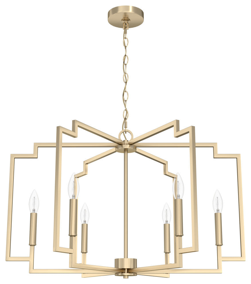 30" Zoanne Alturas Gold 6-Light Chandelier