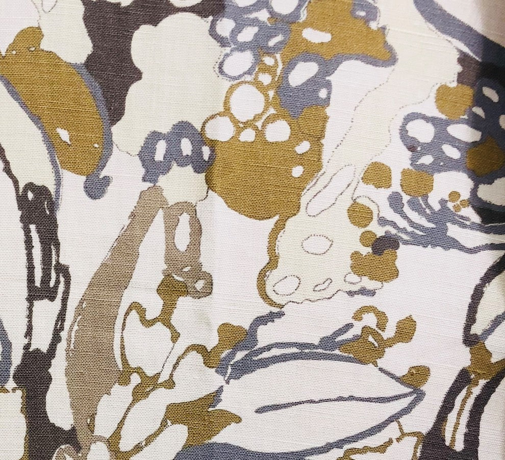 Camellia Floral Blue, Beige Tones Luxury Throw Pillow, 20"x36" King