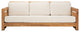 Safavieh Molokai Teak Patio Sofa Natural / Beige