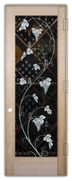 Wine Door - Vineyard Grapes Unfurled - Douglas Fir (stain grade) - 30" x 84"...