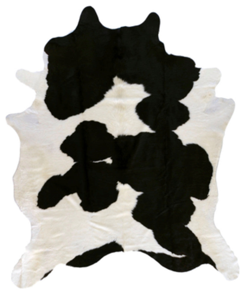 Surya Duke DUK-1002 Hide, Leather & Fur Area Rug, Dark Brown, 5' Square