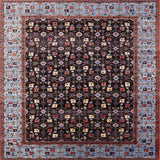 Ahgly Company Indoor Square Mid-Century Modern Area Rugs, 4' Square