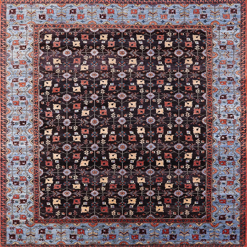 Ahgly Company Indoor Square Mid-Century Modern Area Rugs, 4' Square