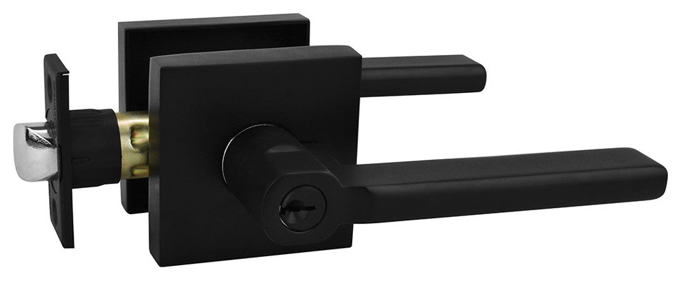 Nuk3y Hulk Series Lever Door Handle Slim Square Modern Contemporary Lever Set, M