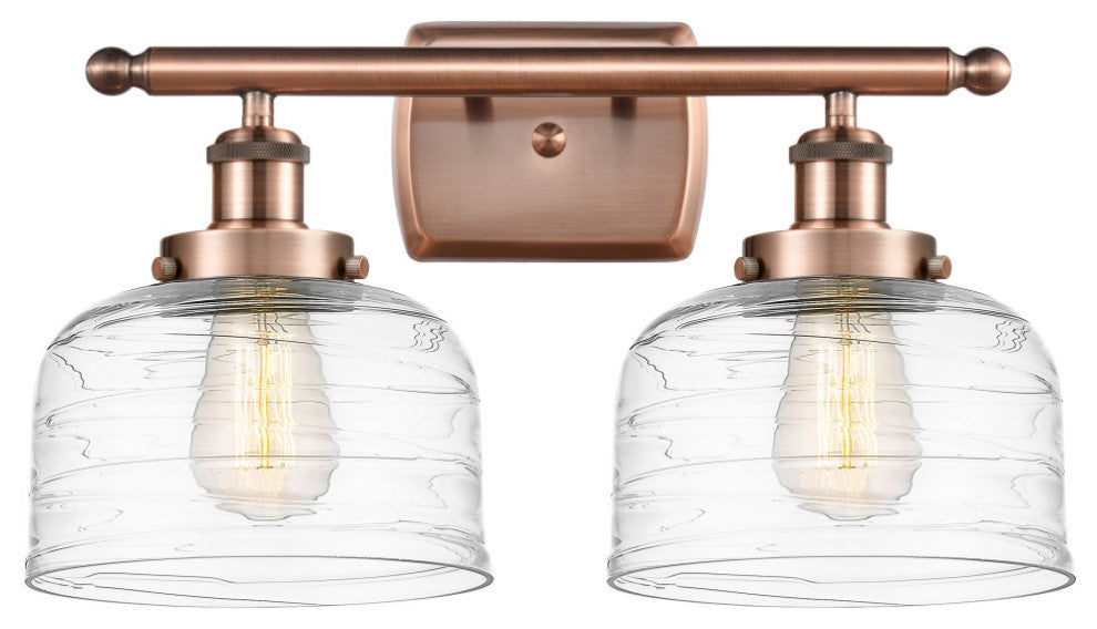 Innovations 916-2W-AC-G713-LED 2-Light Bath Vanity Light, Antique Copper