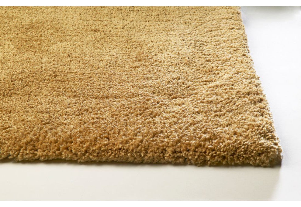 KAS Bliss 1567 Gold Shag Area Rug, 5' x 7'