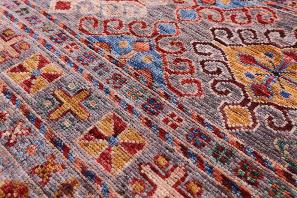 Handmade Khorjin Super Kazak Wool Rug 5' 10" X 8' 5" Q11312