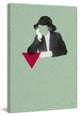 "No Face Verde Triangulos" by Bengoa Vazquez Print Canvas, 40x60