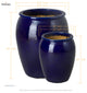 Tall Jar Planter, Blue 16x20