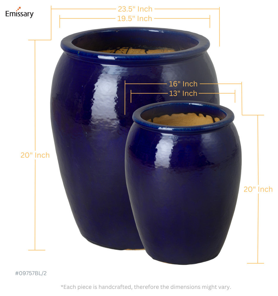 Tall Jar Planter, Blue 16x20