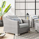 Conway Outdoor Patio Wicker Rattan Armchair Light Gray Gray