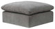 Linen Upholstery Modular Ottoman, Gray