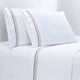 Embroidered Border Sheet Set, 4 Piece, Grey, King