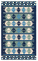Surya Rain RAI-1274 8'x10' Rug, Navy/Sky Blue/Mint/Cream