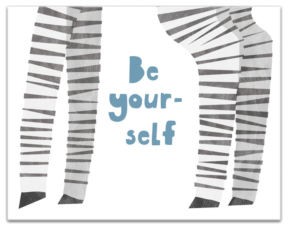 Be Yourself Zebra 14x11 Canvas Wall Art