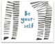 Be Yourself Zebra 14x11 Canvas Wall Art