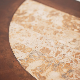 Close-up of surface/edge detail on white background