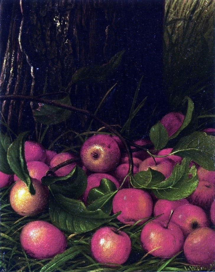 Levi Wells Prentice Apples under a Tree, 20"x25" Gallery Wrapped Canvas Print