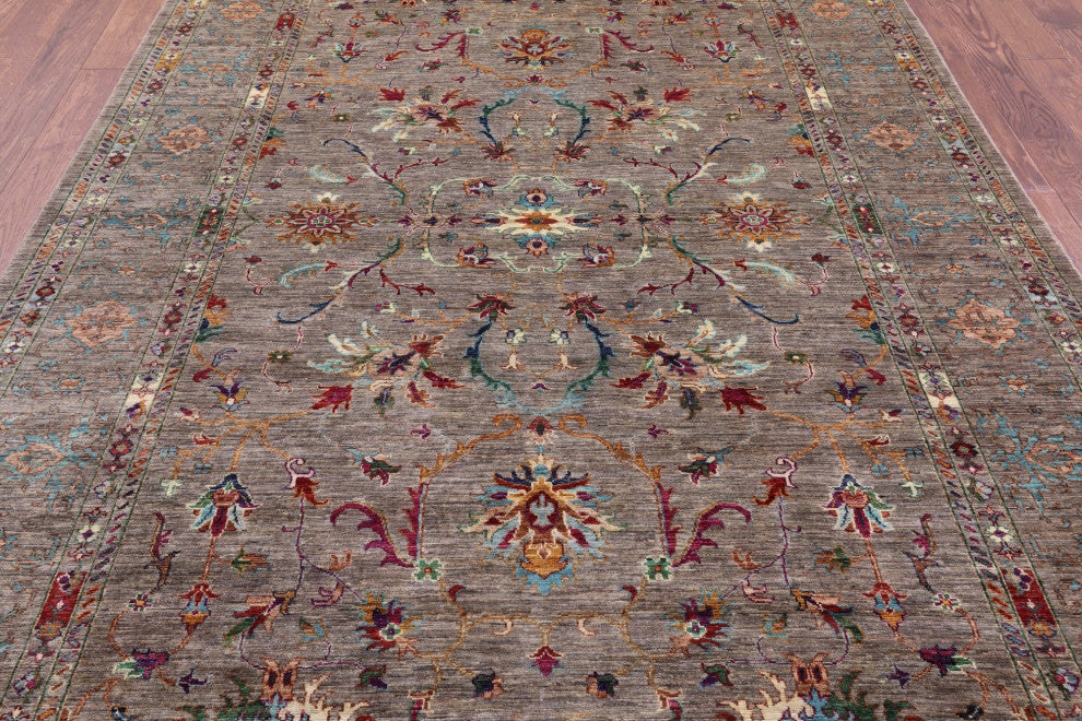 7' 0" X 10' 2" Persian Tabriz Hand Knotted Wool Rug - Q12485