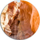 Antelope Canyon Sandstone, Landscape Photo Round Metal Wall Art, 11"