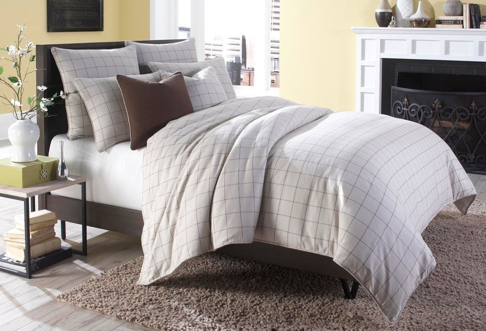 Manchester Coverlet/Duvet Set - Creme, King, 8-Piece Set