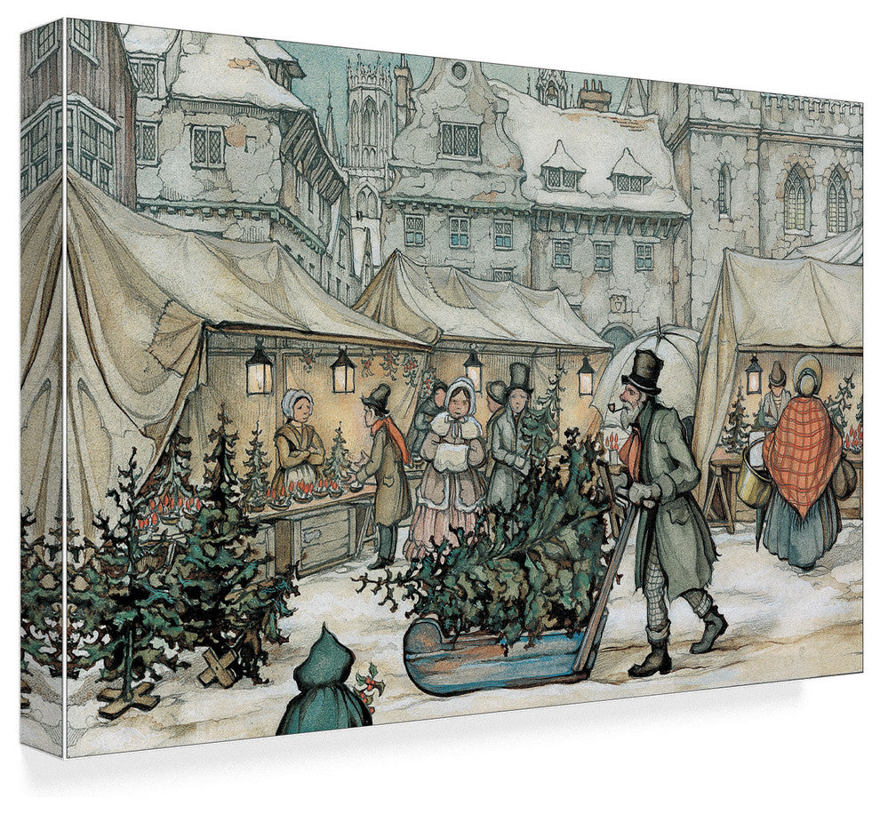 Anton Pieck 'A Christmas Sled' Canvas Art