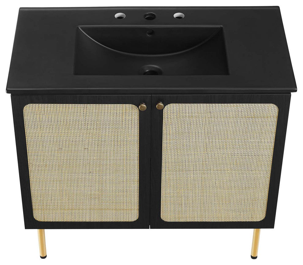 Chaucer 36" Bathroom Vanity - Black Black