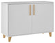Herald Double Side Cabinet in White