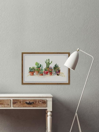 "Potted Plants" Framed Painting Print, 30"x20"