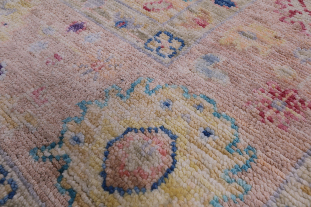 5' 11" X 9' 0" Hand-Knotted Turkish Oushak Wool Rug - Q14845