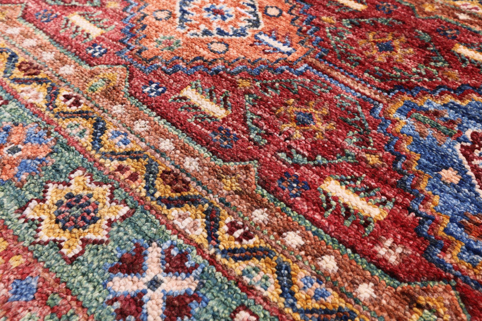 Handmade Khorjin Super Kazak Wool Rug 6' 8" X 9' 10" Q10742