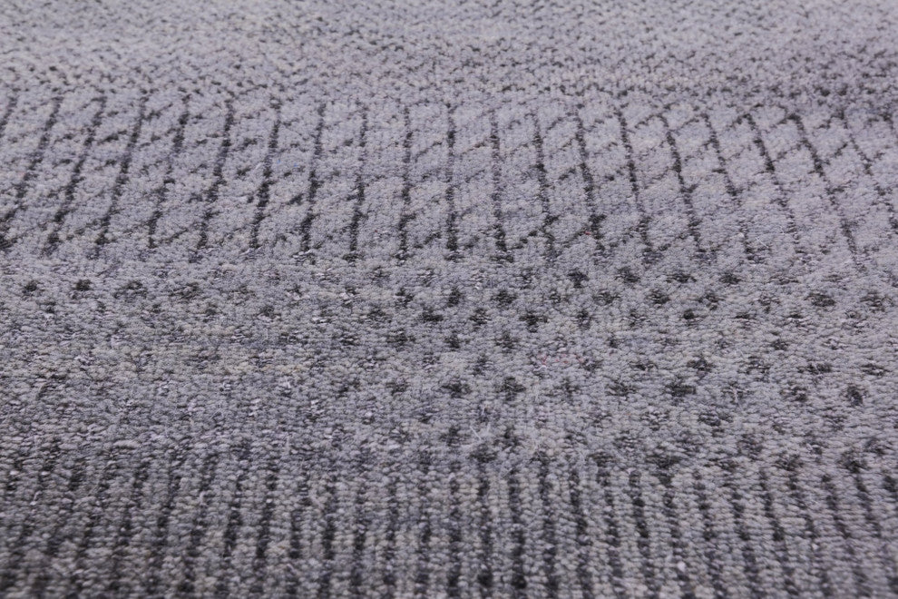 6' Round Savannah Grass Handmade Wool and Silk Rug Q11461