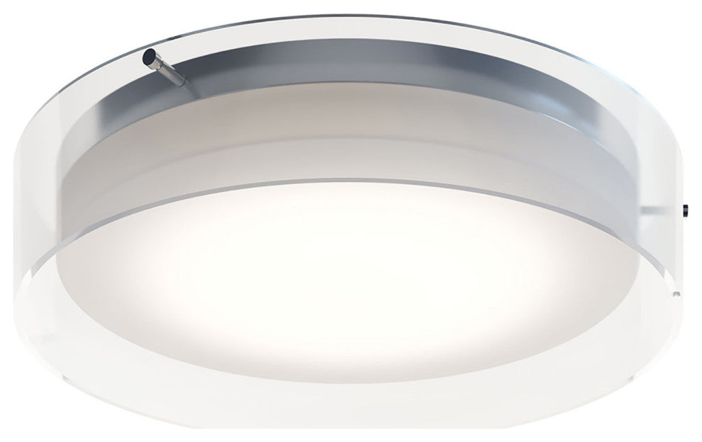 Studio 16" LED Ceiling Flush Mount, Polished Chrome