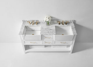 Hayley Bathroom Vanity Set, White, 60"