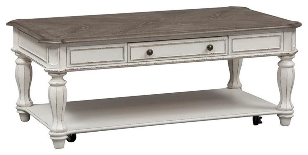 Magnolia Manor White 3 Piece Set (1-Cocktail 2-End Tables)