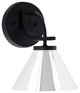 Cavella 1 Light Wall Sconce, Matte Black Finish, 7" Chrome Cone Metal Shade
