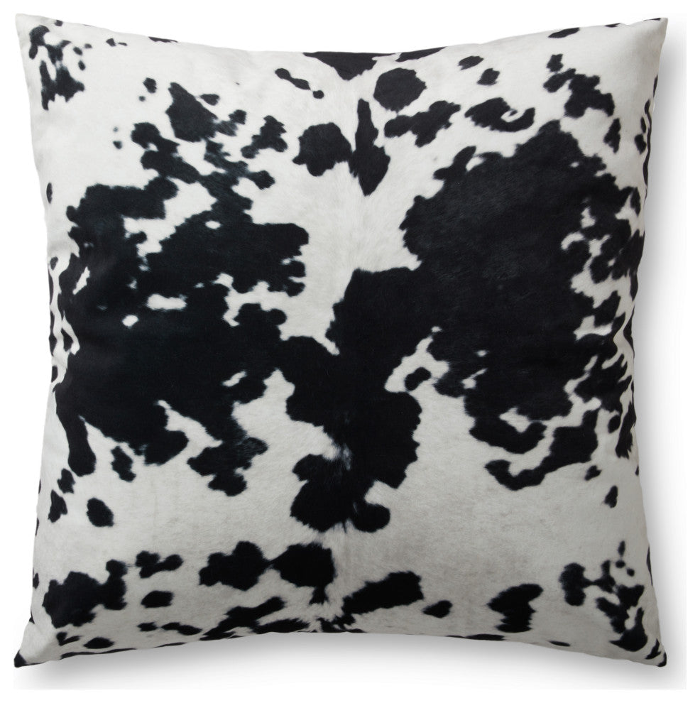 Loloi FP0001 Black / White 36"W x 36"D x 6"H Pillow