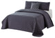 Bibb Home 4 Piece Solid Quilt Set, Gray, Full/Queen