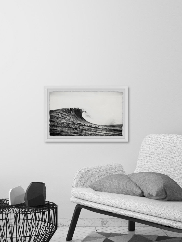 "Big Wave Surfing" Framed Painting Print, 18x12